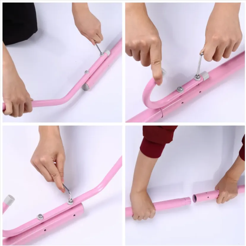 12 Hook Free-Standing Coat Hanger Pink
