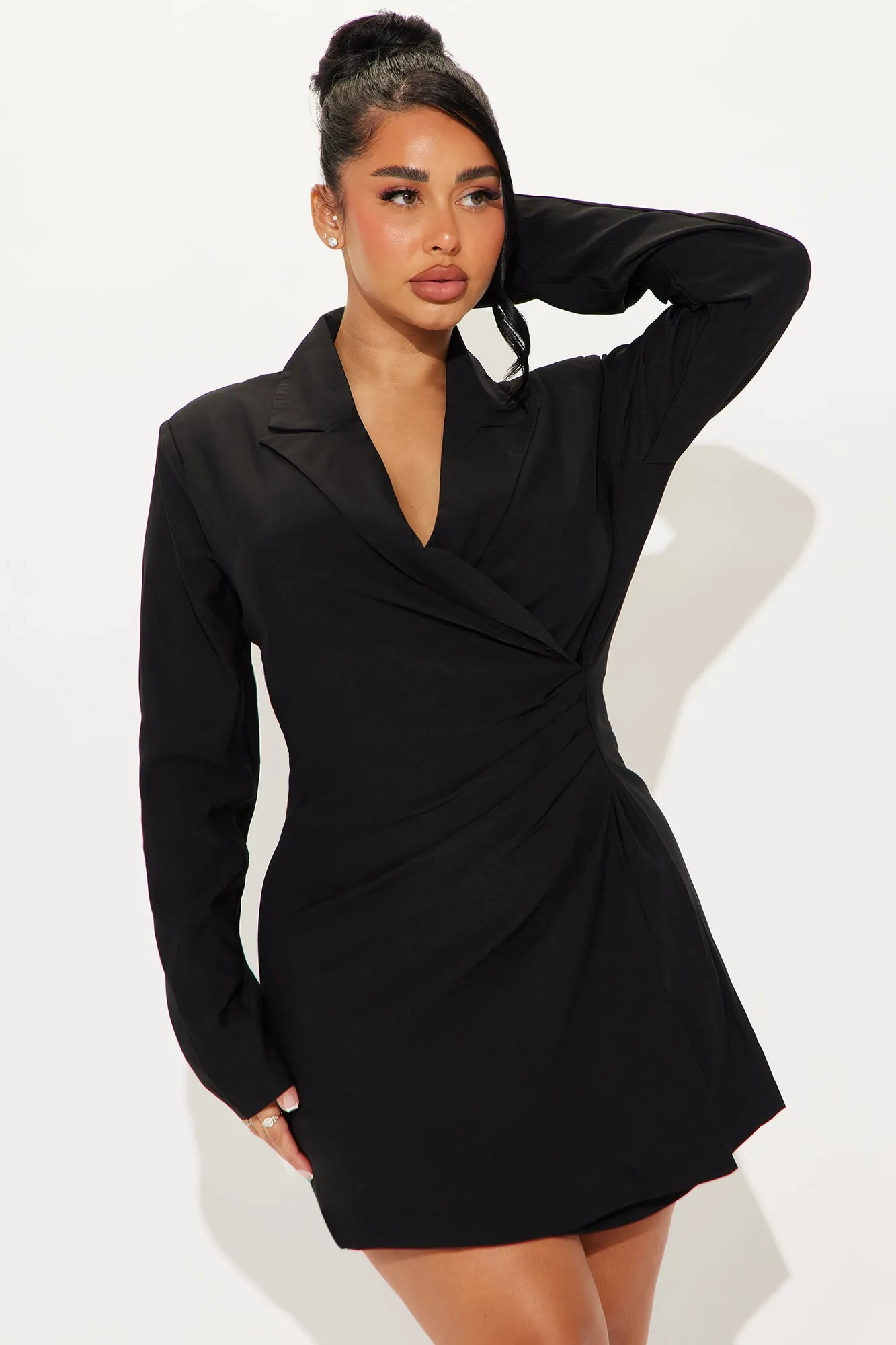 About The Business Blazer Mini Dress - Black