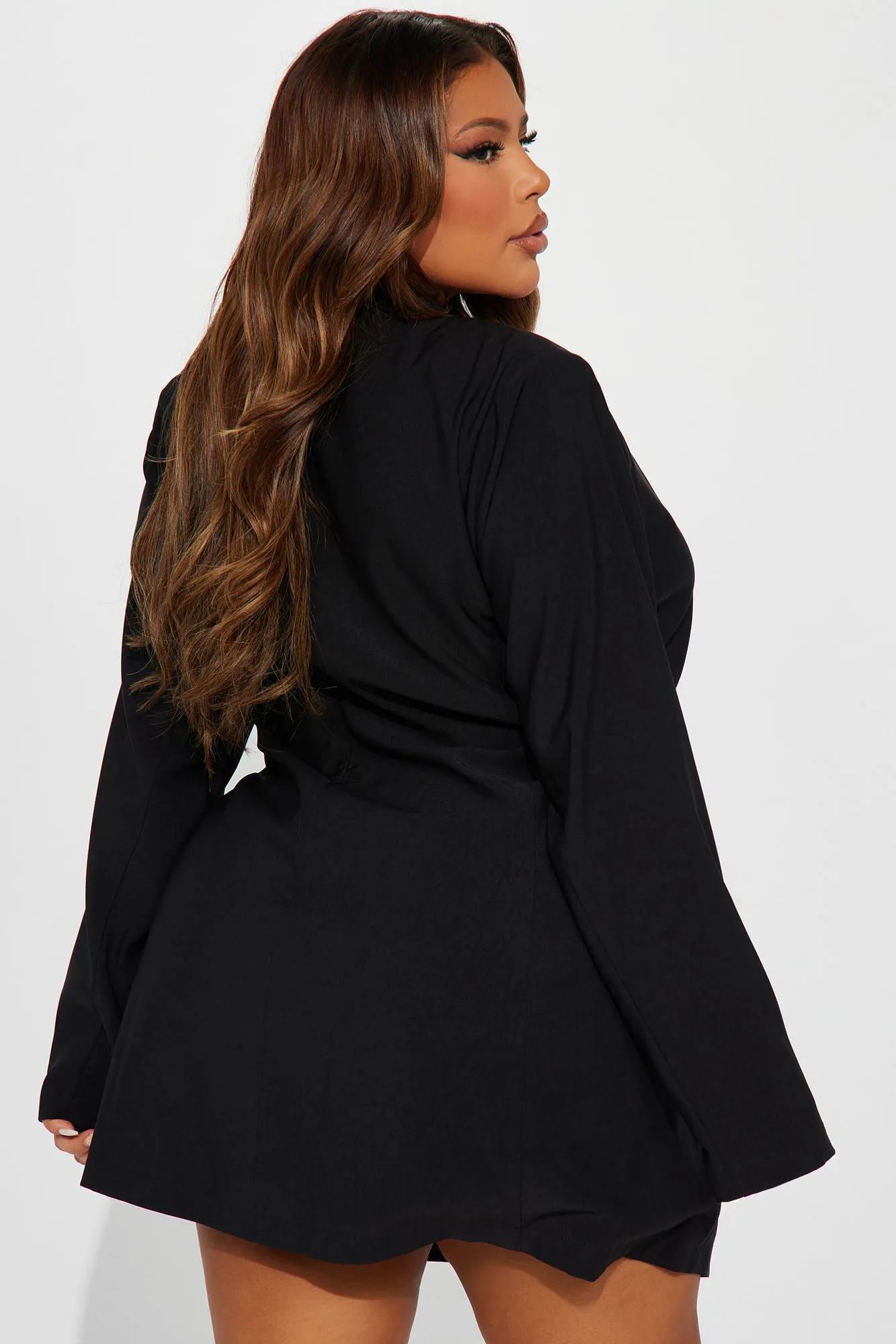 About The Business Blazer Mini Dress - Black
