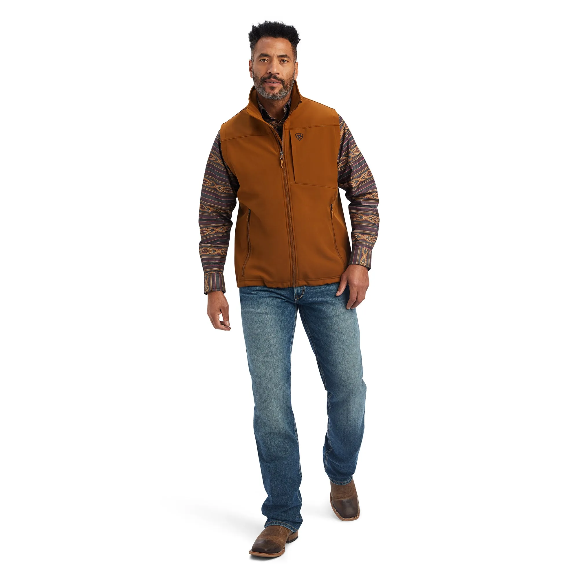 Ariat® Men's Logo 2.0 Chestnut Softshell Vest 10041620
