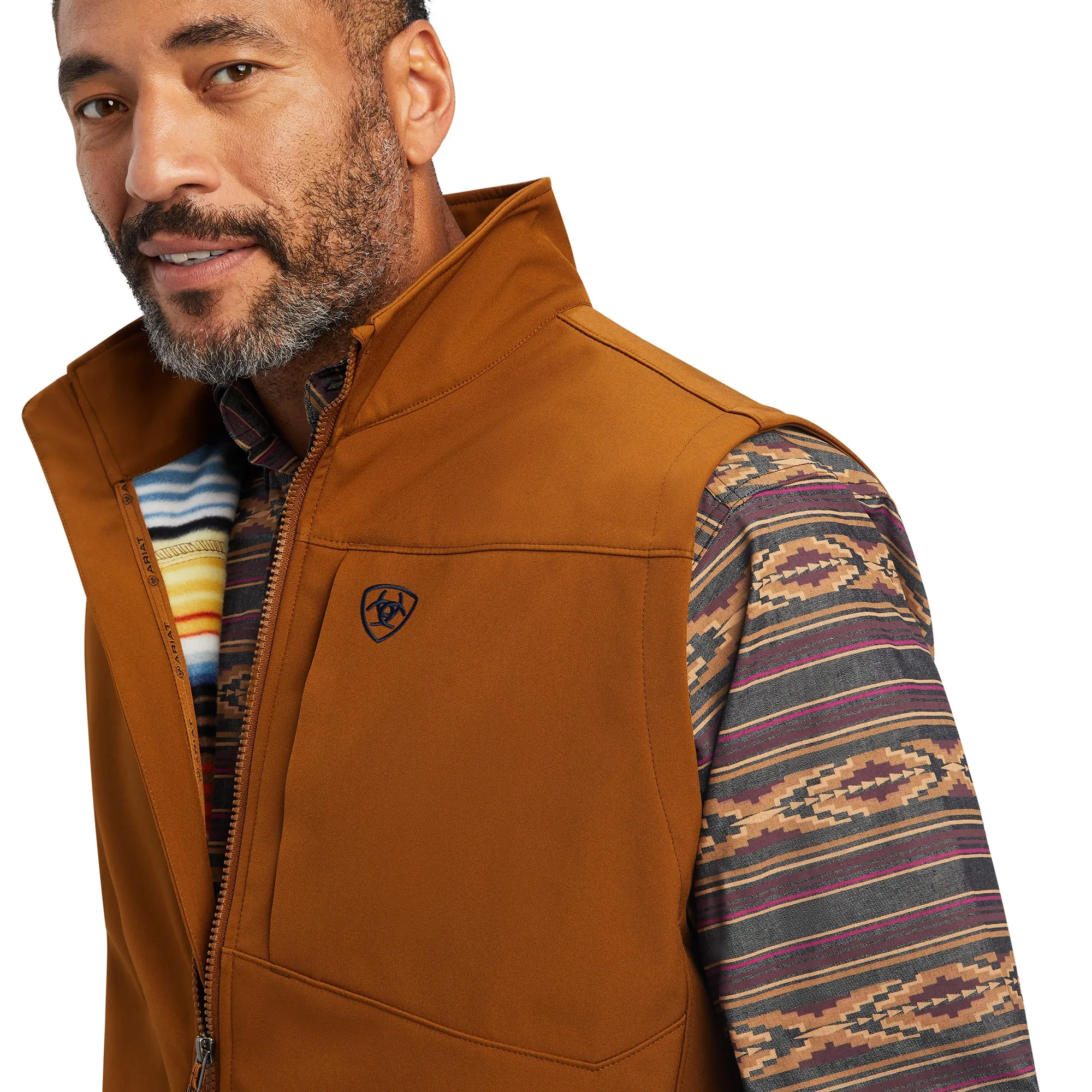 Ariat® Men's Logo 2.0 Chestnut Softshell Vest 10041620