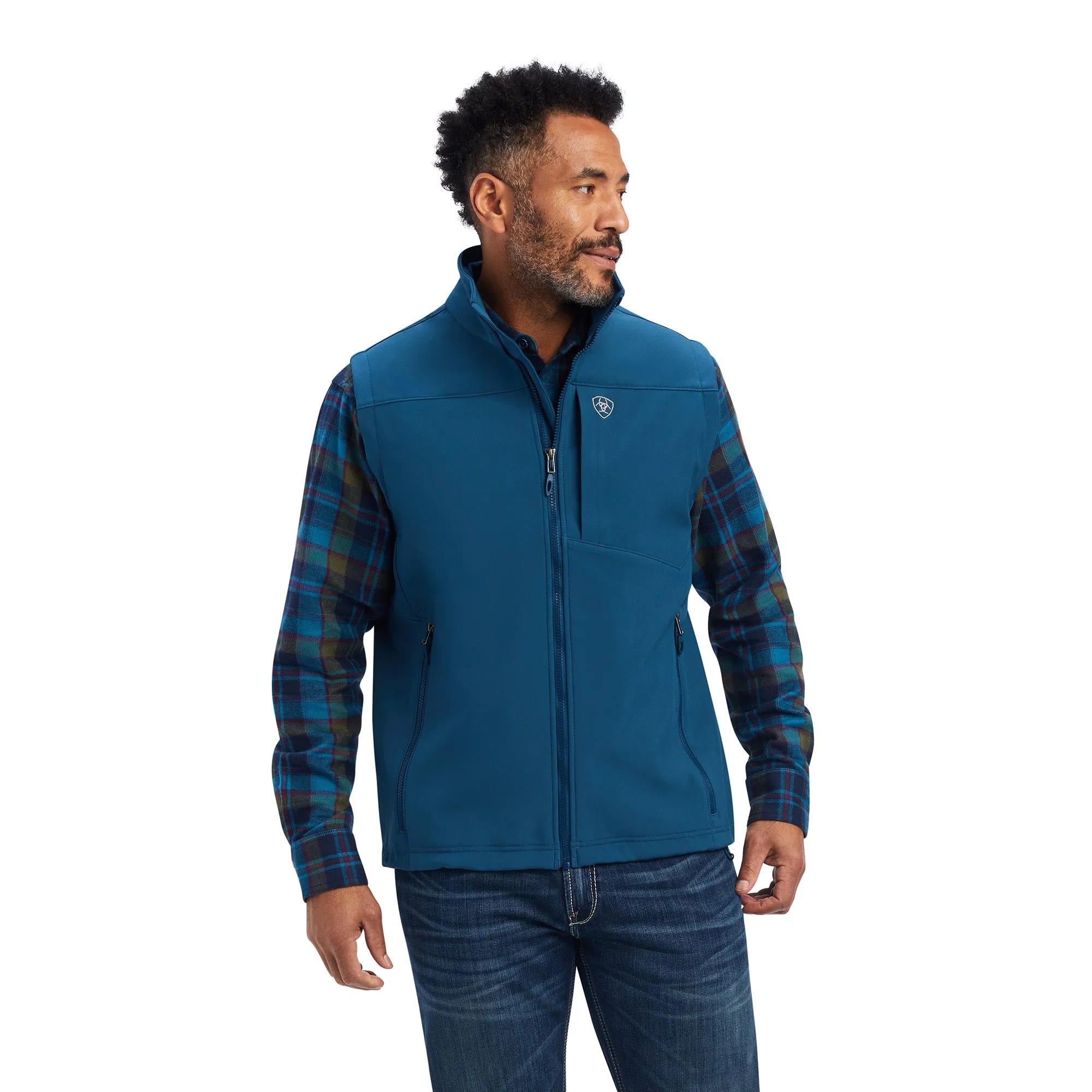 Ariat® Men's Logo 2.0 Majolica Blue Softshell Vest 10041622