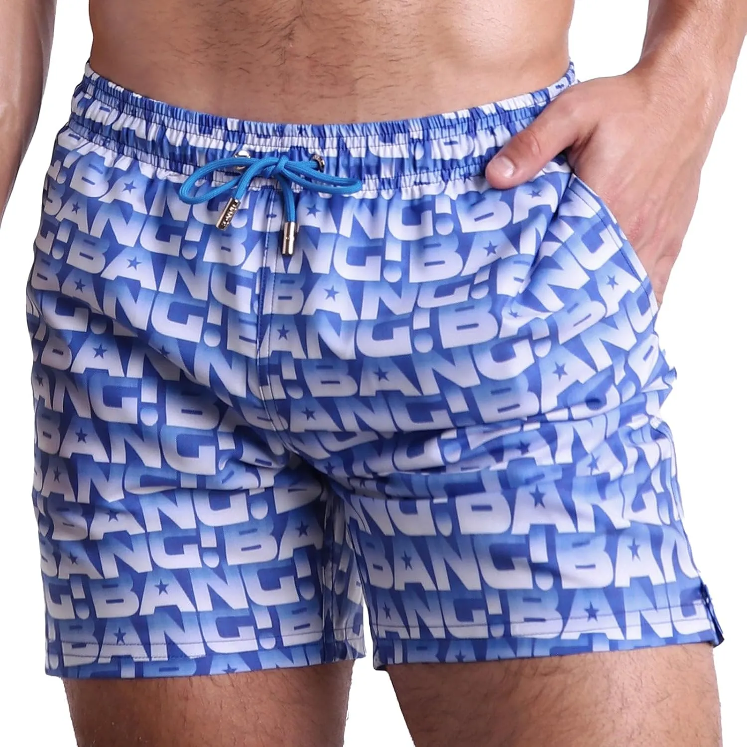 Bang Men's Swimwear - Resort Shorts - Stretchy Boardshorts Elasticated Waitsband Beach Wear