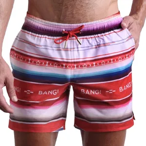 Bang Men's Swimwear - Resort Shorts - Stretchy Boardshorts Elasticated Waitsband Beach Wear