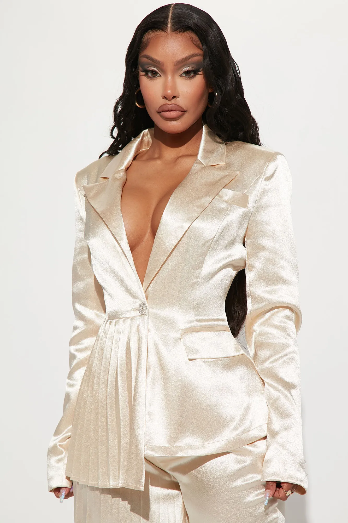 Bella Blazer Pant Set - Cream