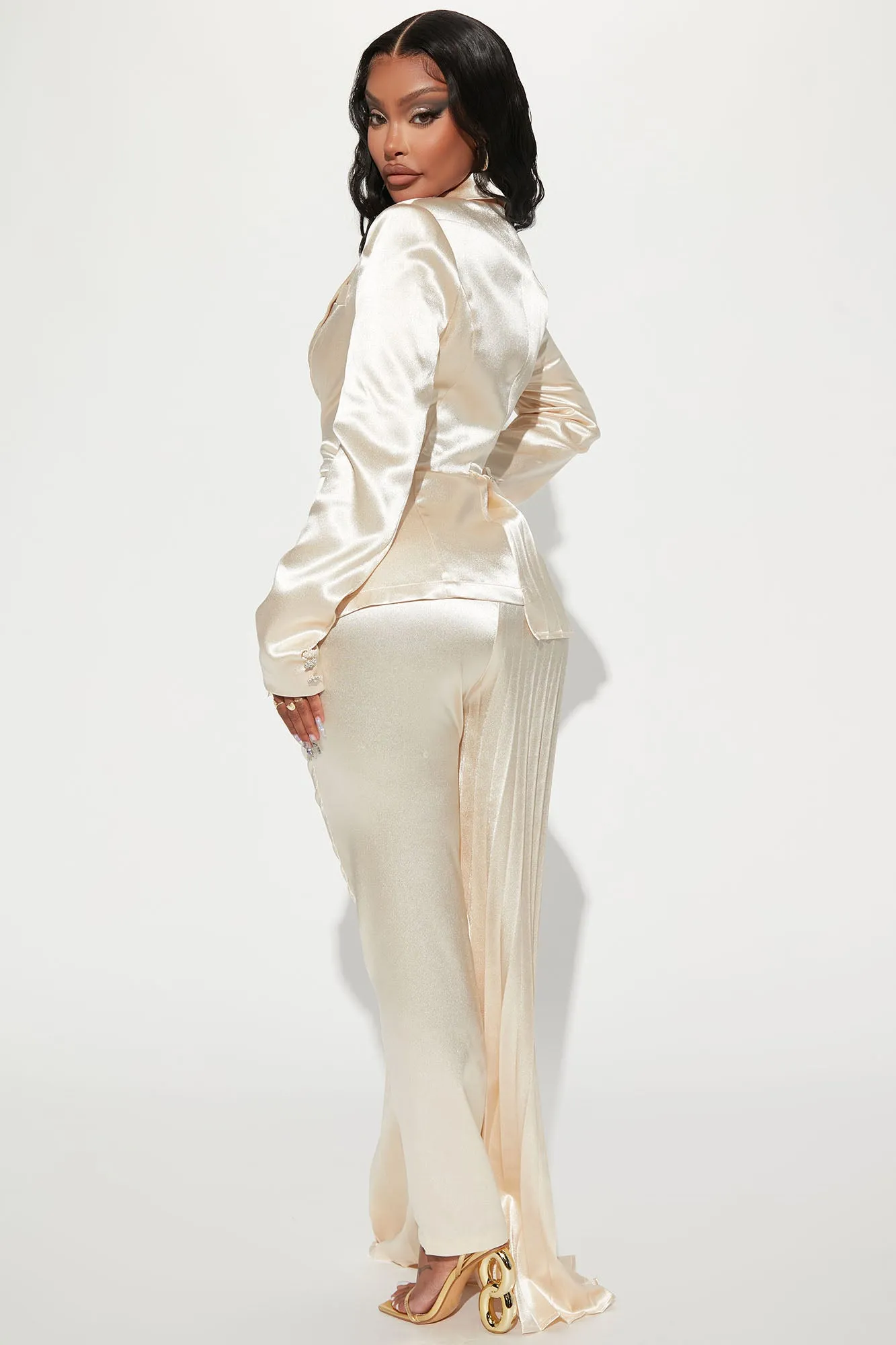 Bella Blazer Pant Set - Cream