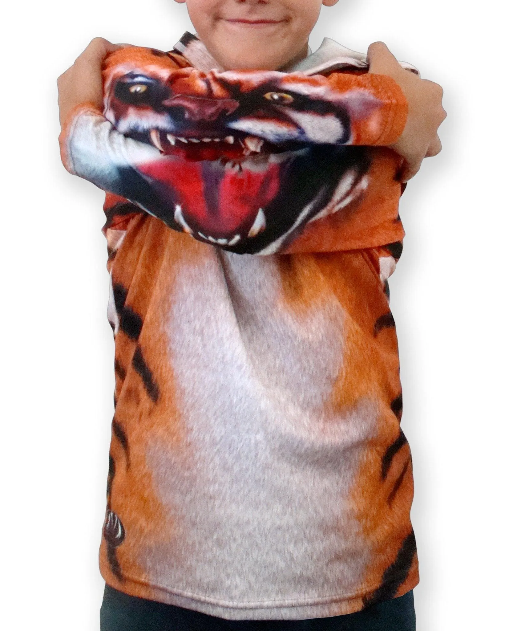 BENGAL TIGER Hoodie Chomp Shirt by MOUTHMAN® - Children's Clothing