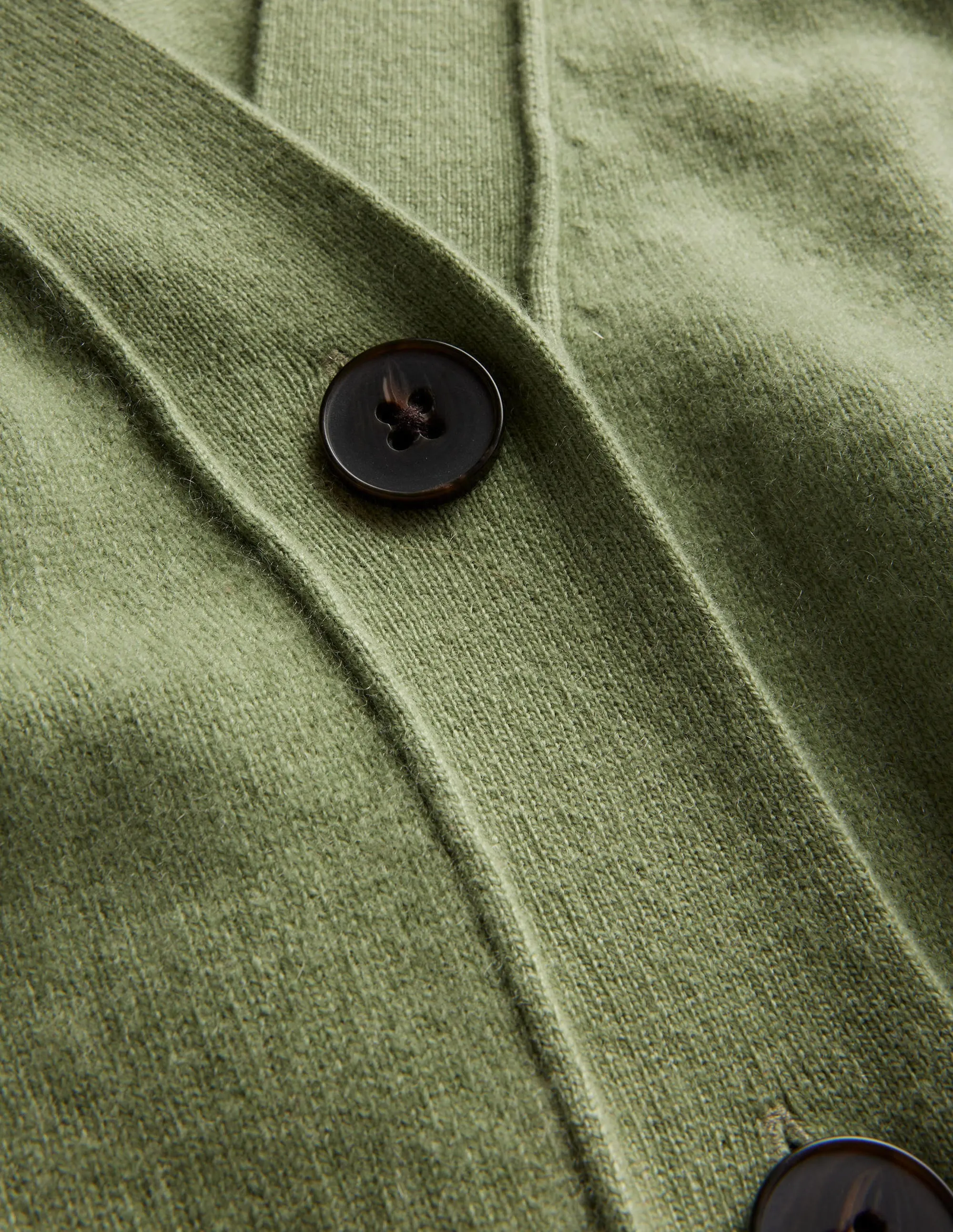 Cashmere V-neck Cardigan-Stone Green