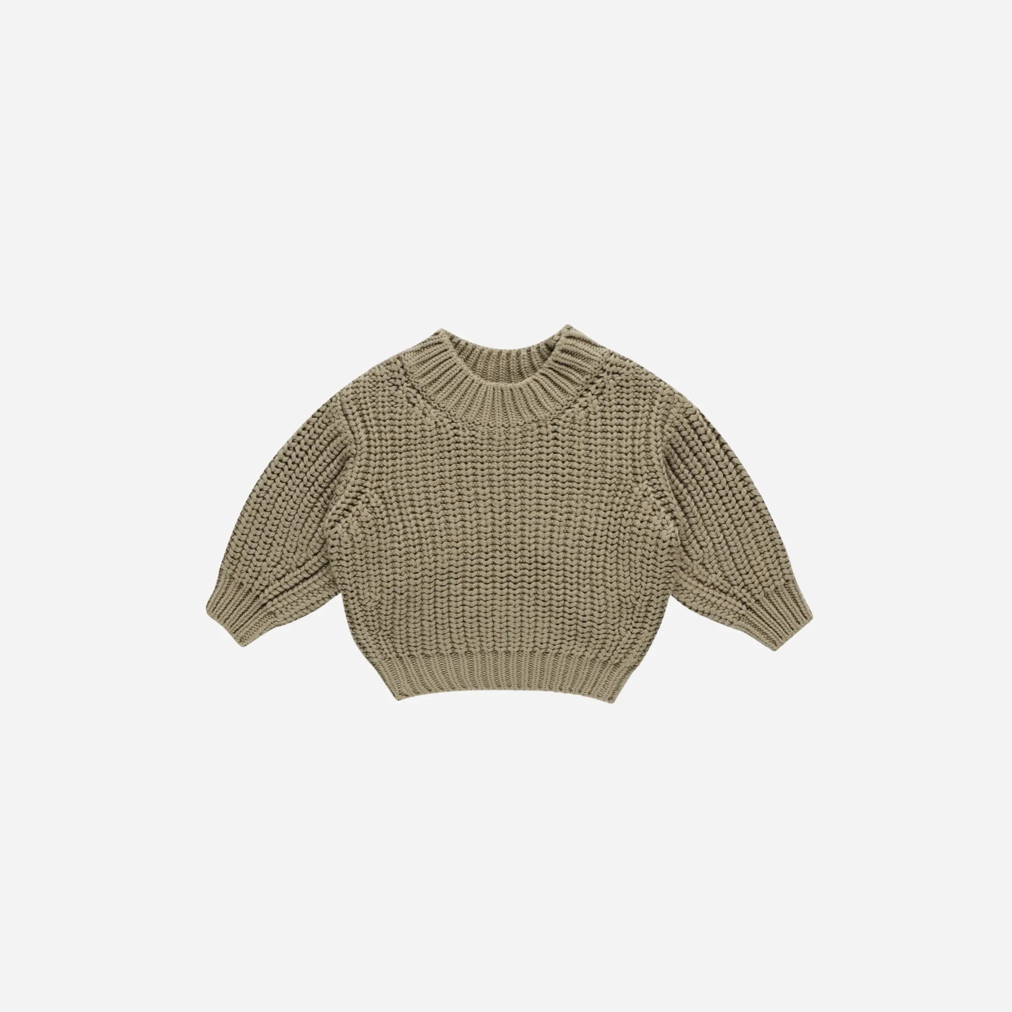 Chunky Knit Sweater - Olive