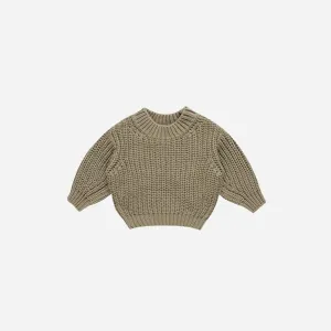 Chunky Knit Sweater - Olive