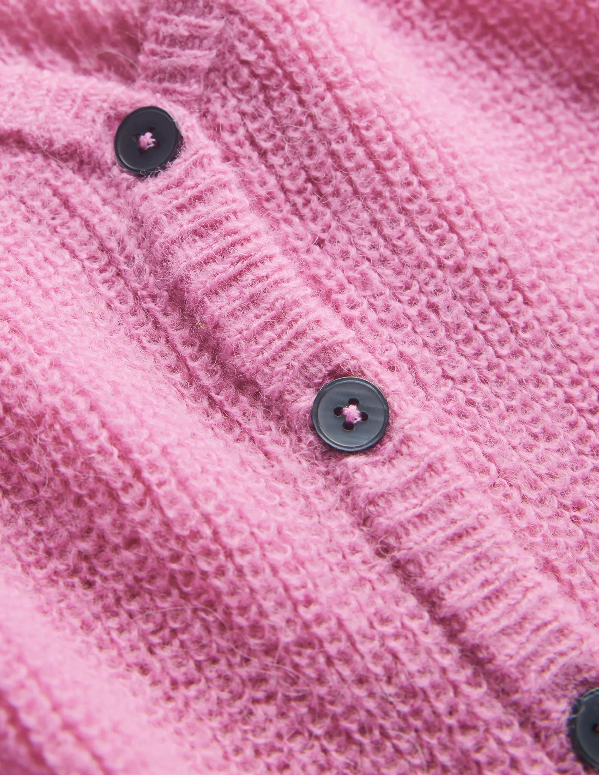 Cropped Fluffy Cardigan-Lavender Rose