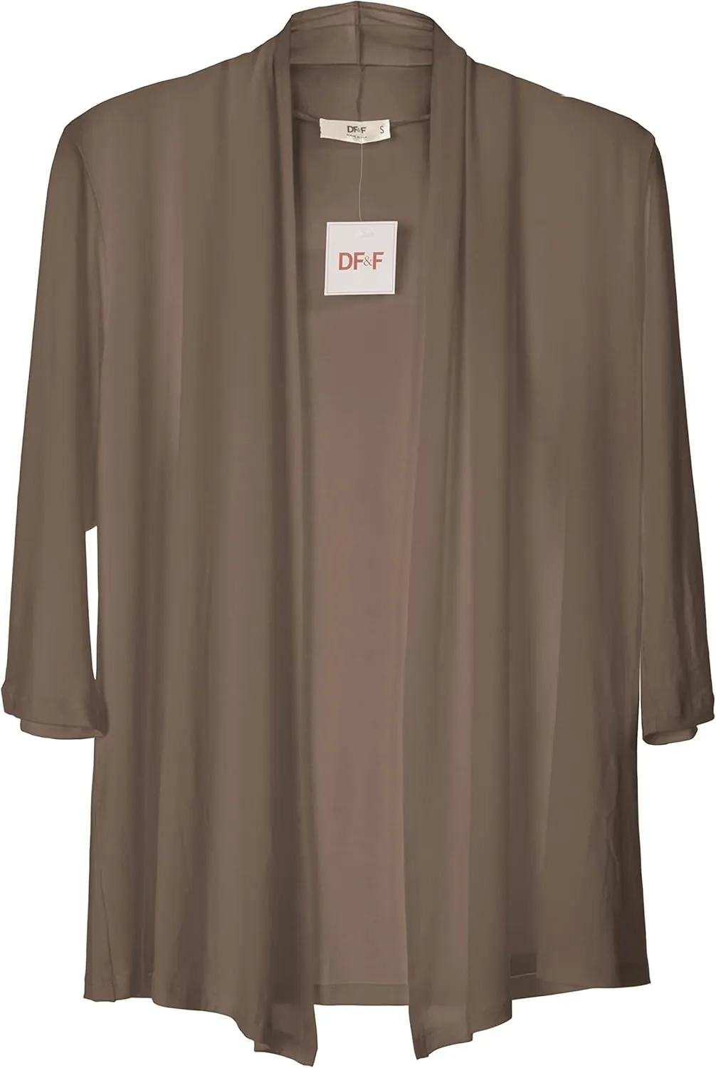 DFF Shop Women's Assymetrical Boyfriend Open 3/4 Sleeve Cardigan (Size: S- 5X)