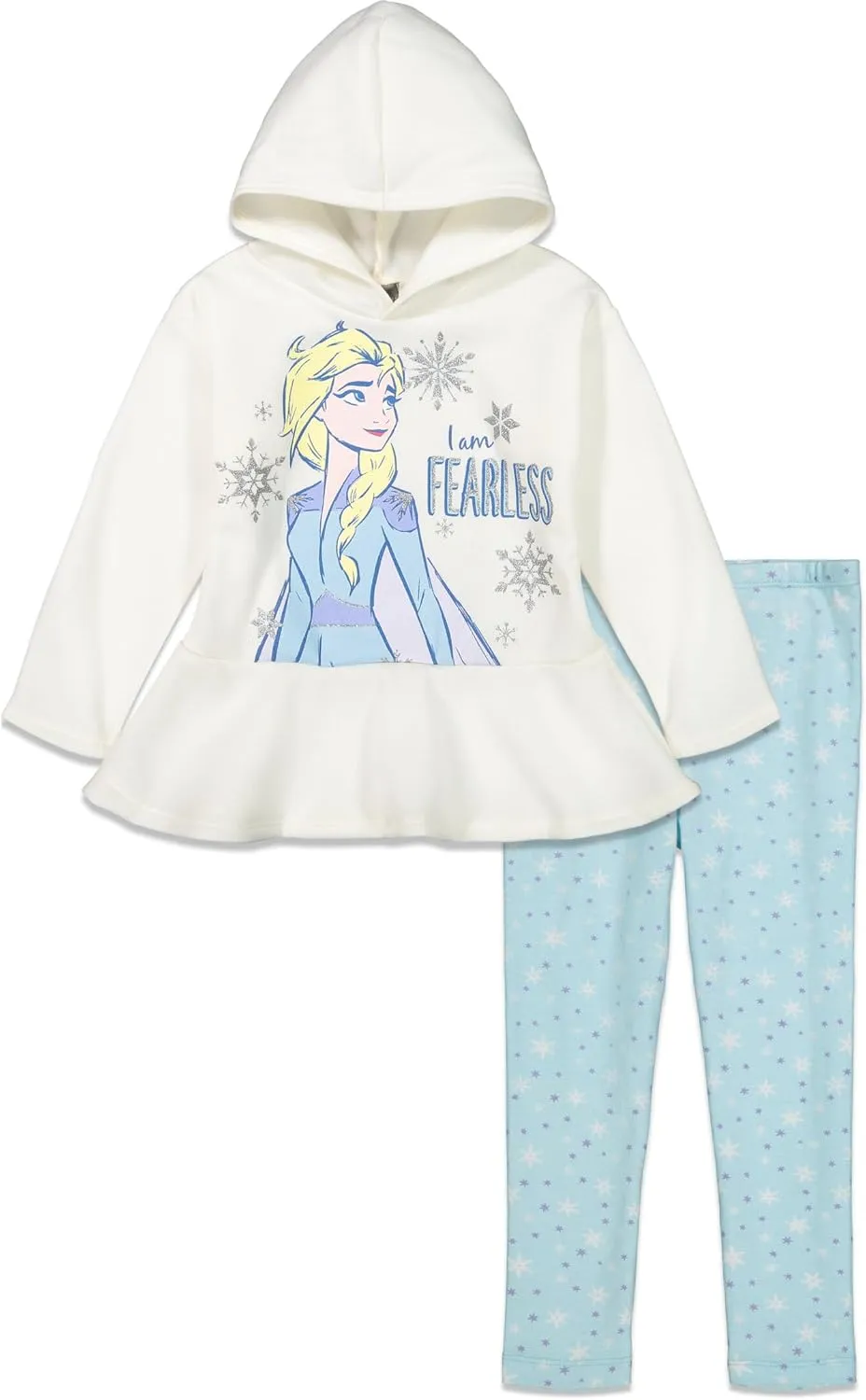 Disney Frozen Olaf Princess Anna Queen Elsa Girls Fleece Hoodie and Leggings Outfit Set Toddler to Big Kid