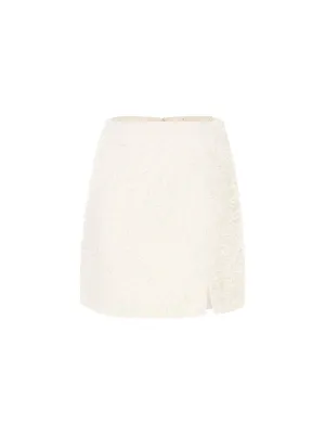 Eburnean tweed skirt