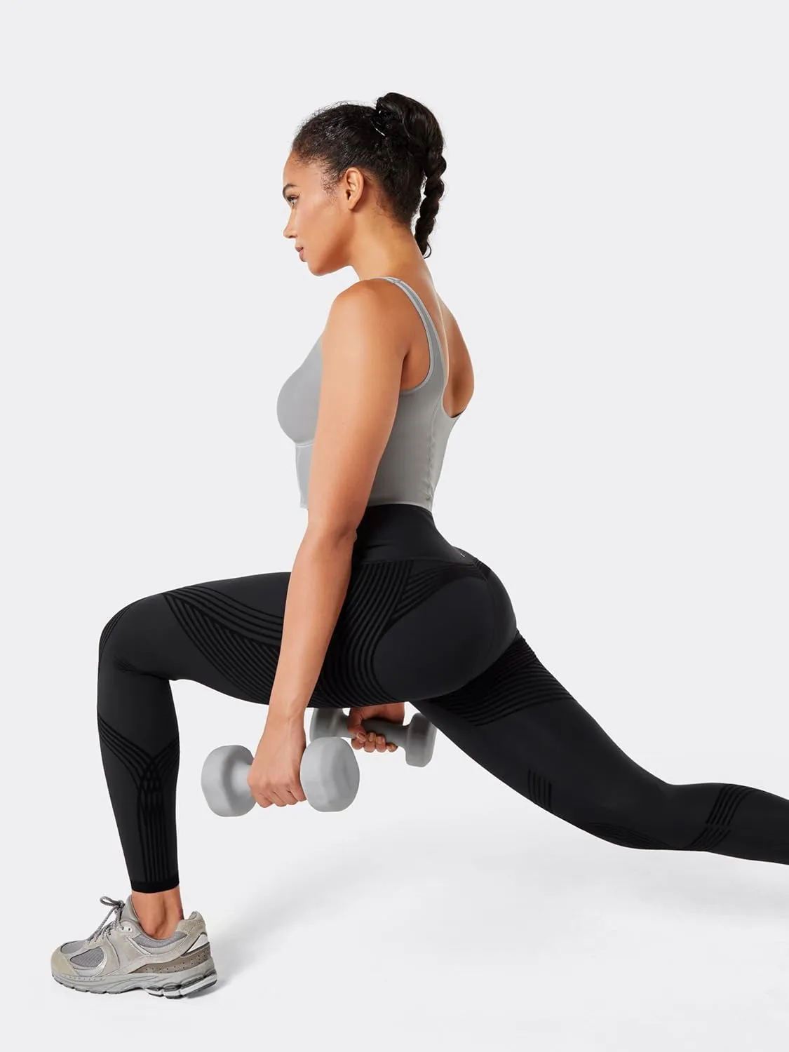 Fanka Compression Body Sculpt Side Pocket Leggings for Women No See Through Reversible Wear High Waisted Yoga Pants Workout