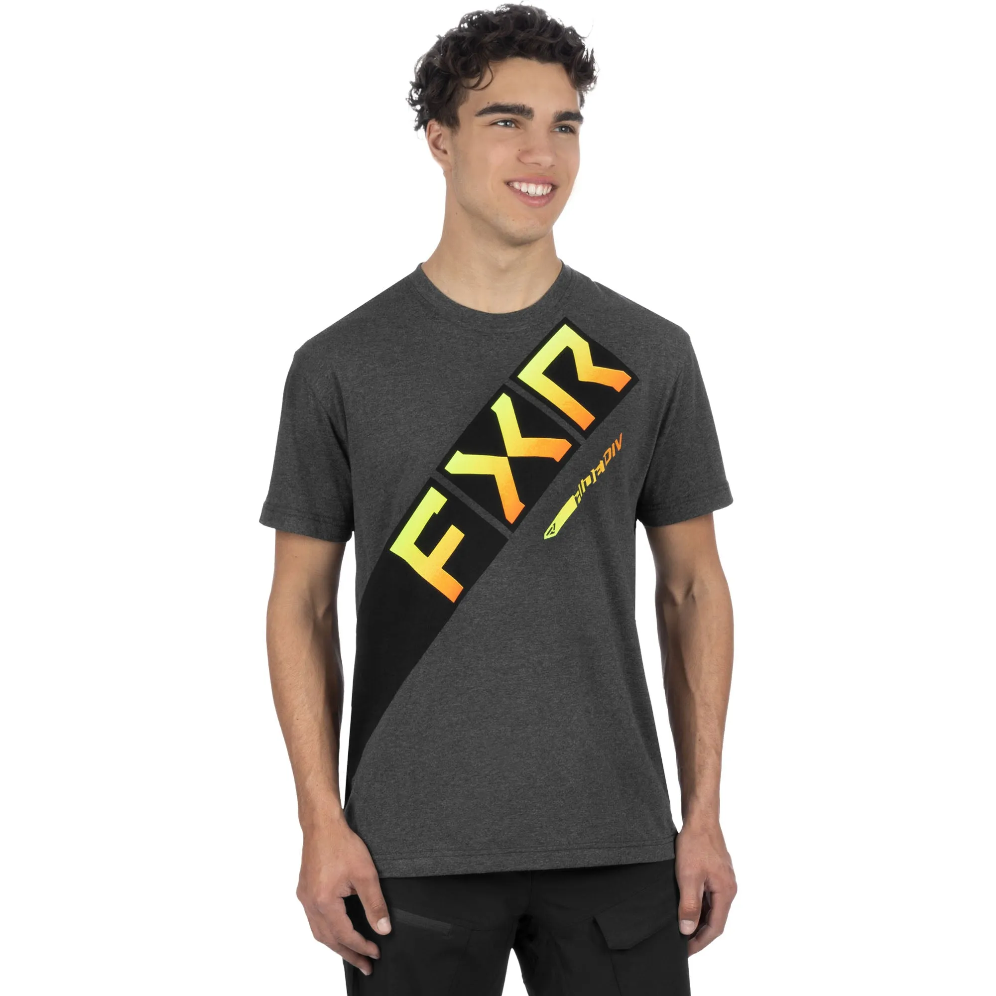 FXR CX Premium T-Shirt Charcoal Heather/Inferno Grey
