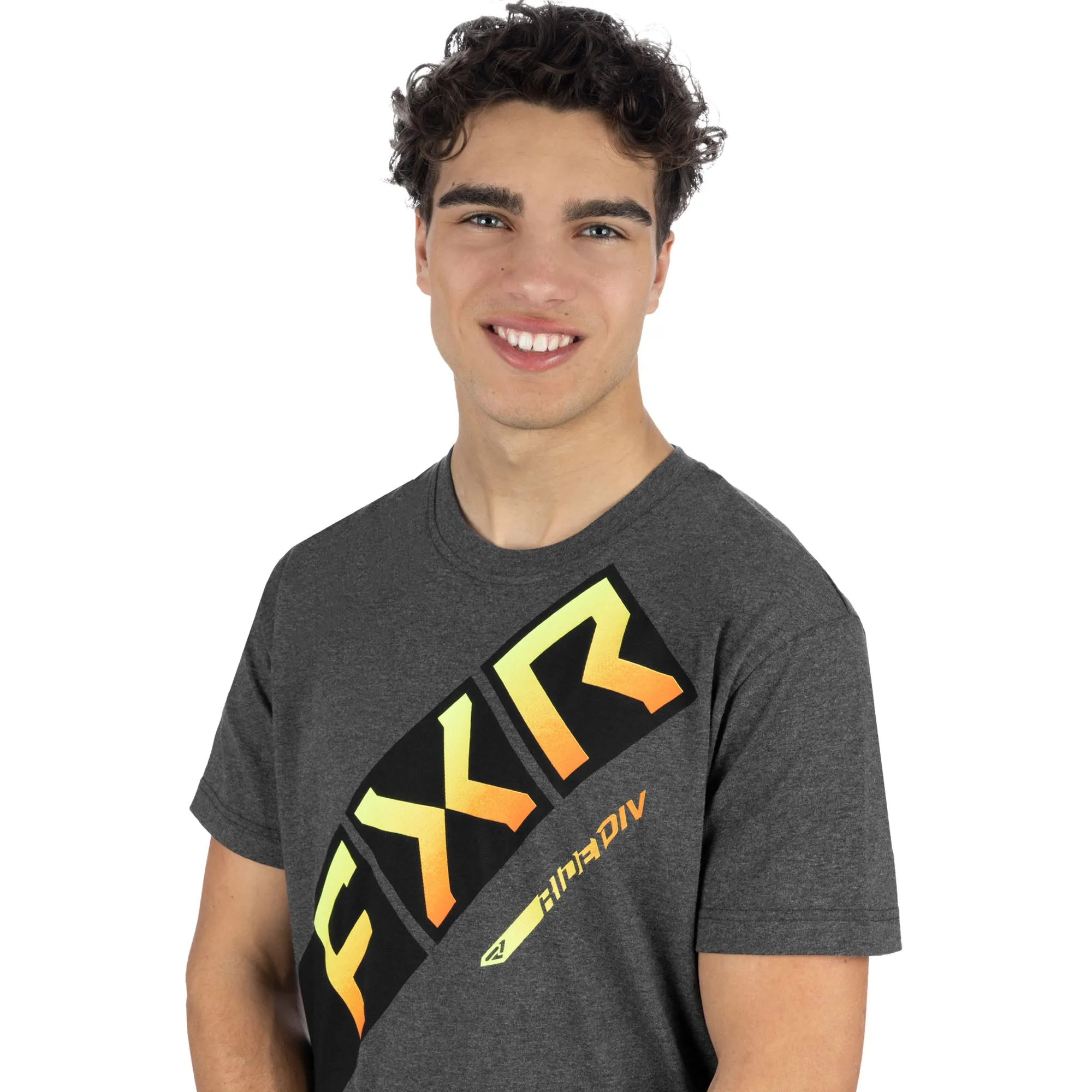 FXR CX Premium T-Shirt Charcoal Heather/Inferno Grey