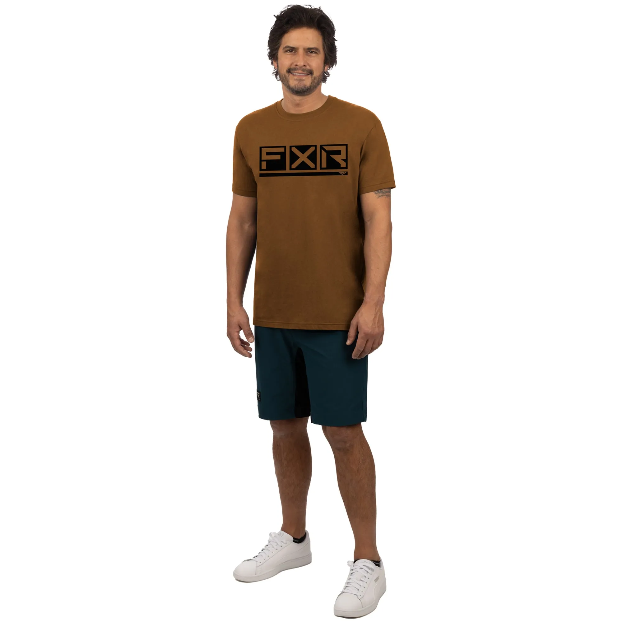 FXR Mens Podium Premium T-Shirt Copper/Black Brown