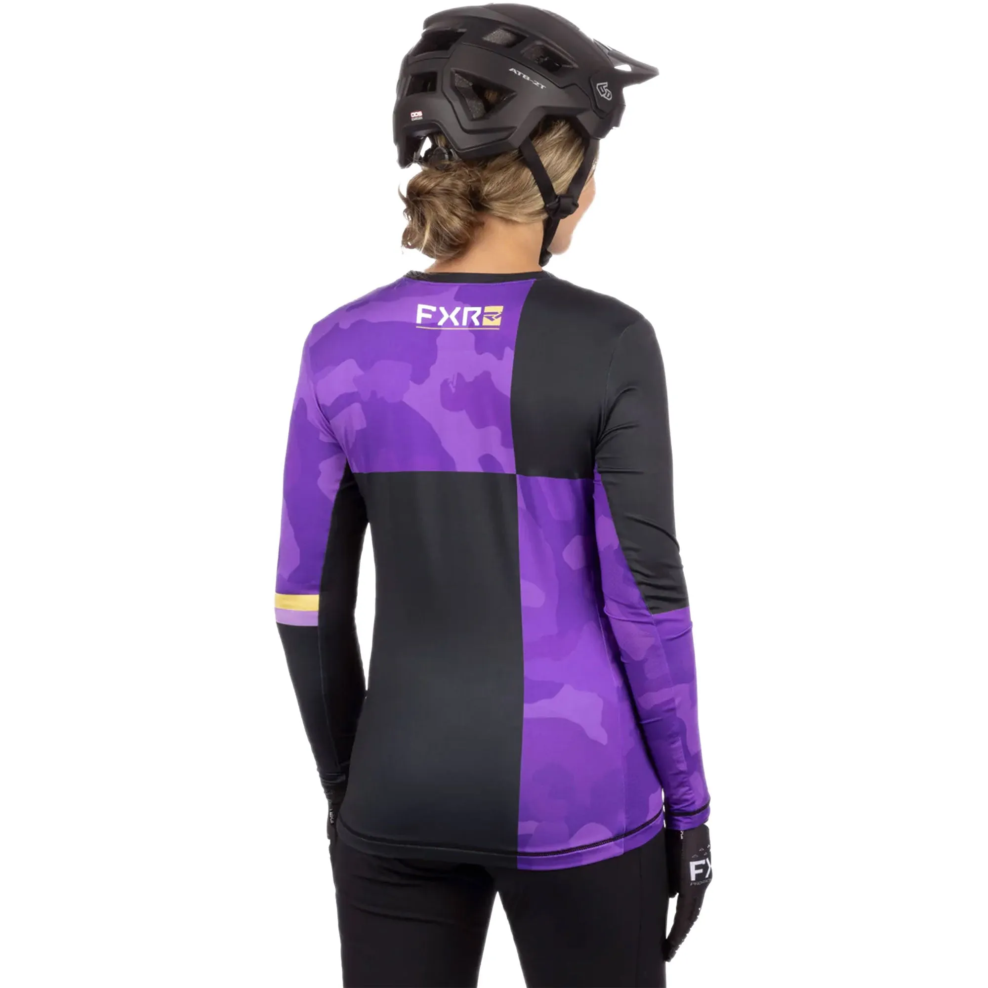 FXR ProFlex UPF Long Sleeve Offroad Jersey Purple Camo/Black