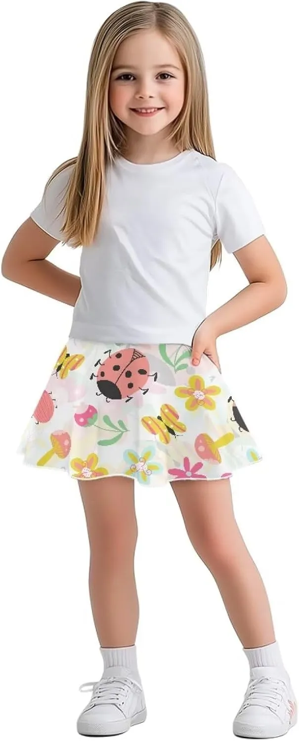 Girls Cute Skirts 1-in-2 Skorts Built in Shorts Lightweight Playwear Size 5-14