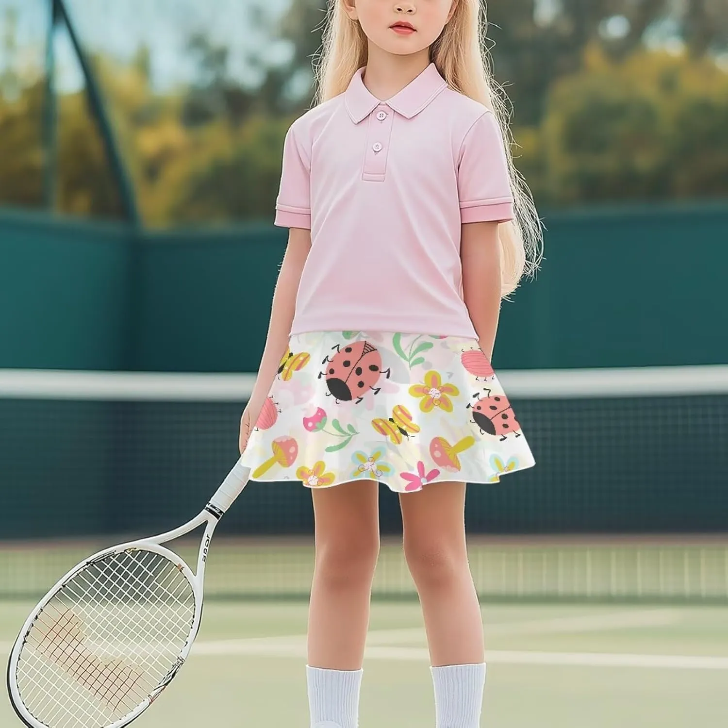 Girls Cute Skirts 1-in-2 Skorts Built in Shorts Lightweight Playwear Size 5-14