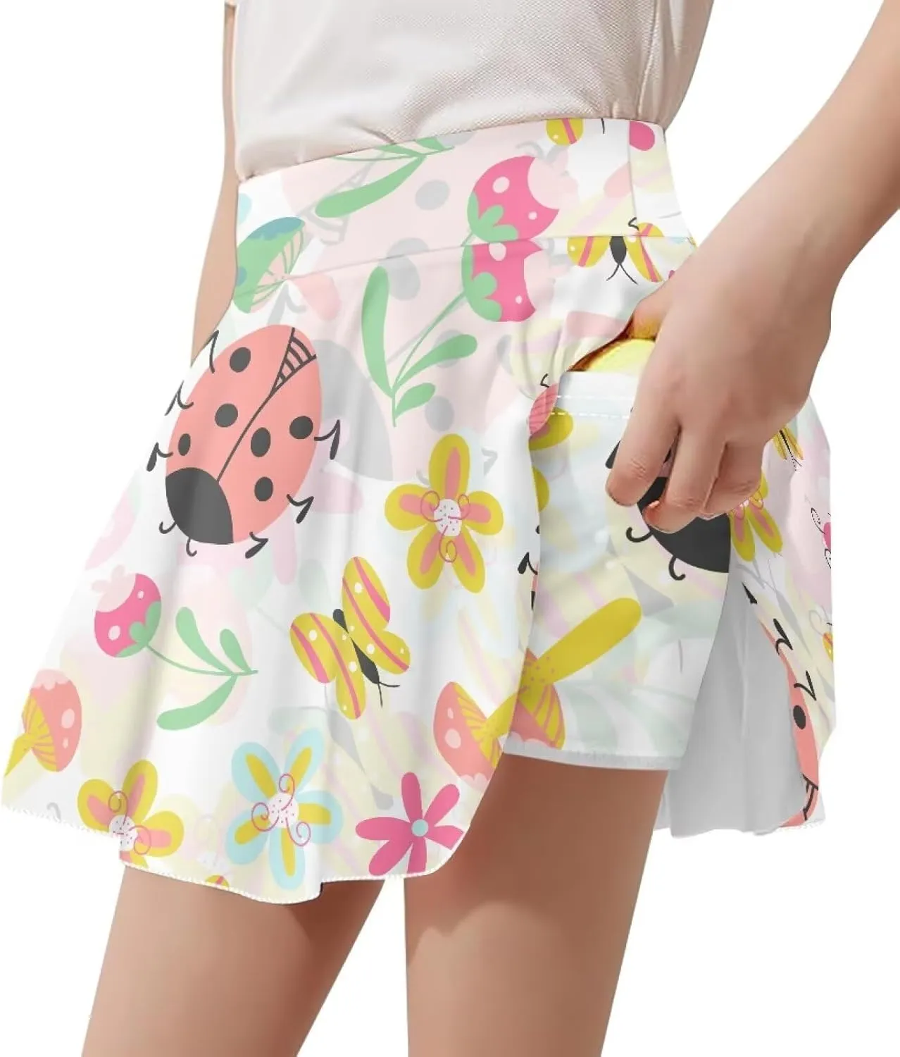 Girls Cute Skirts 1-in-2 Skorts Built in Shorts Lightweight Playwear Size 5-14