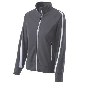 Holloway Women's Graphite/White Full Zip Determination Jacket