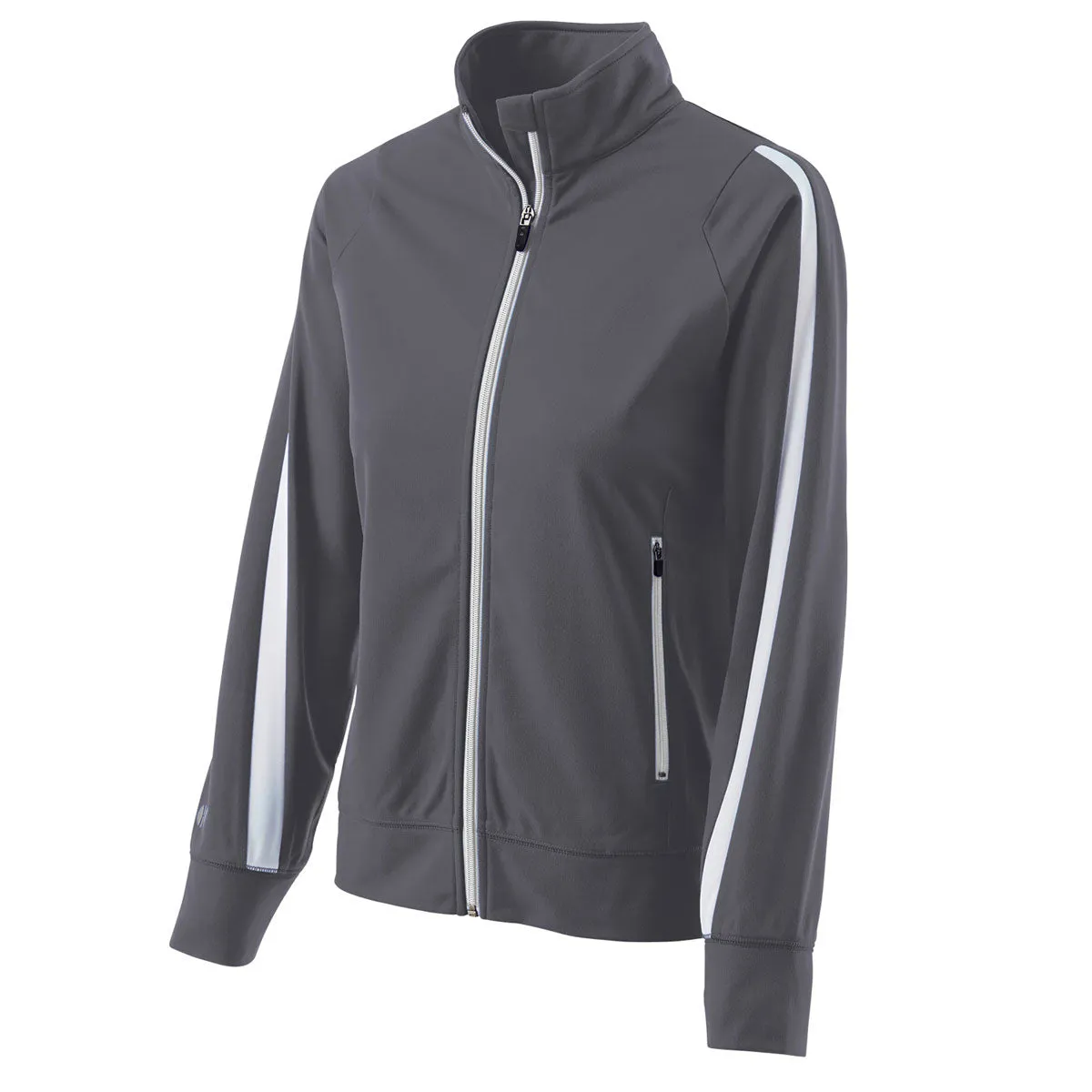 Holloway Women's Graphite/White Full Zip Determination Jacket