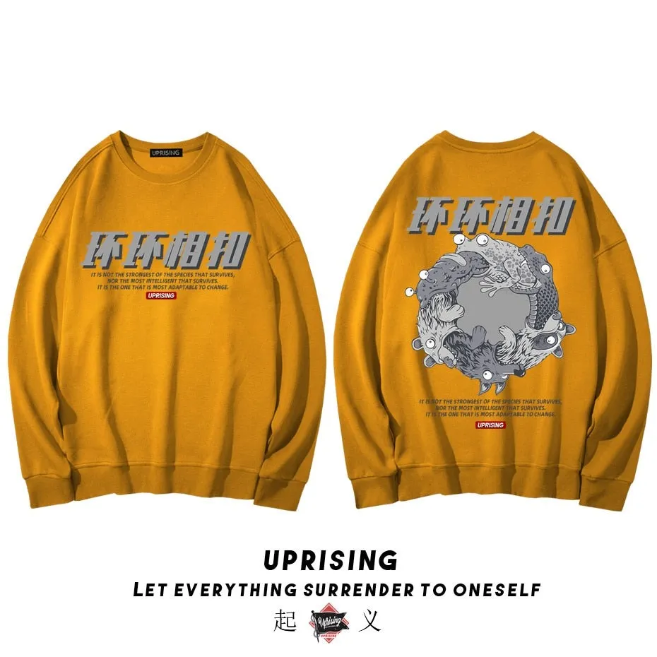Hoodies, Sweatshirts Hip-hop street unique long-sleeved with interesting personality, rare, European, American and Japanese