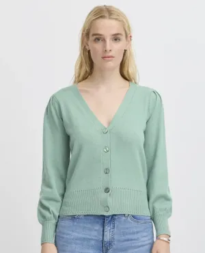Ichi Sella Beryl Green Cardigan