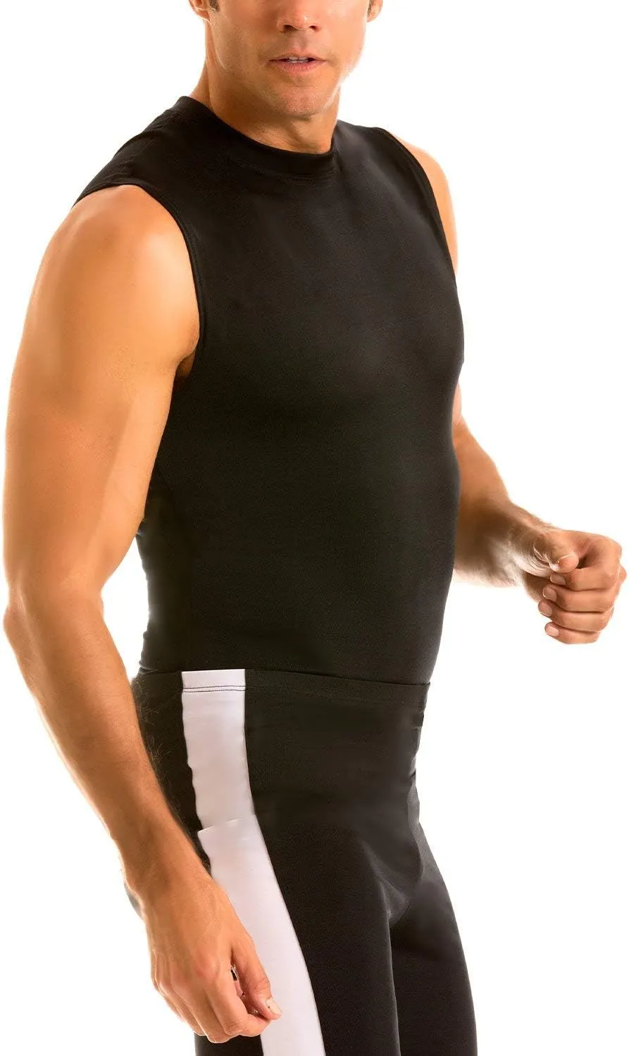 Insta Slim Men's Sleeveless Crew Neck Compression T-Shirt