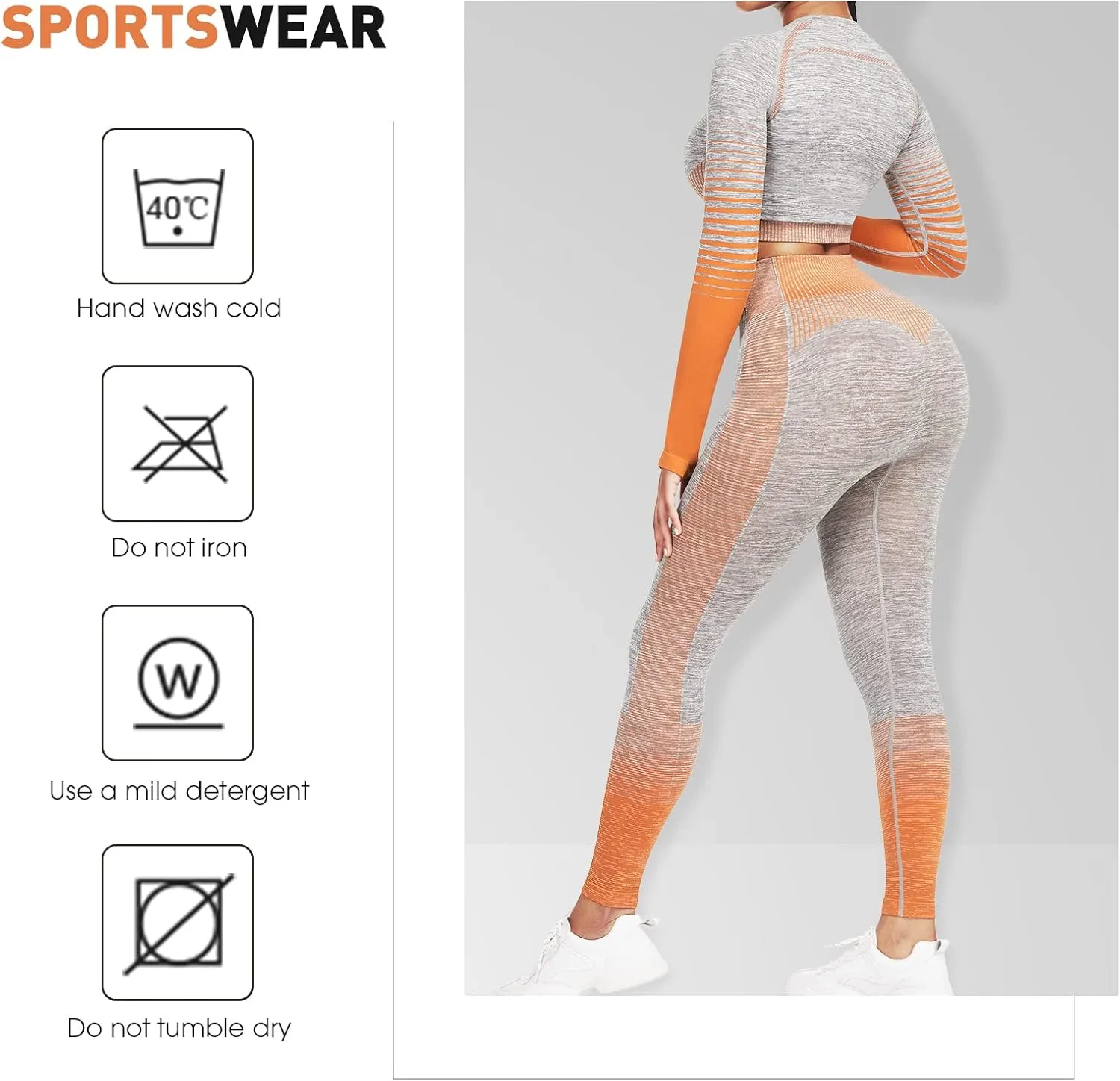 JOYMODE Workout Sets for Women 2 Piece High Waist Seamless Leggings and Crop Top Yoga Outfit