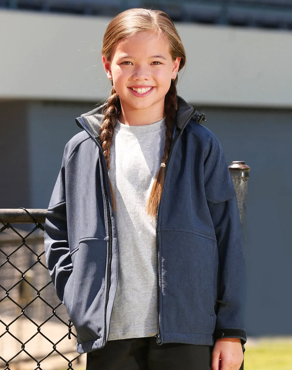Kids Softshell Hooded Jacket JK33K