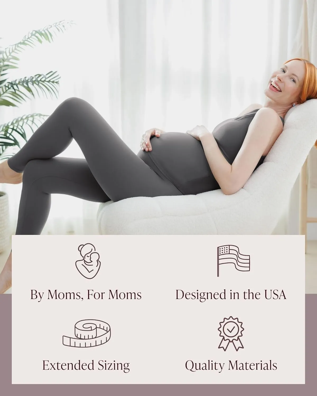 Kindred Bravely Grow with Me Ultra High-Waisted Over The Bump Maternity Pregnancy Leggings
