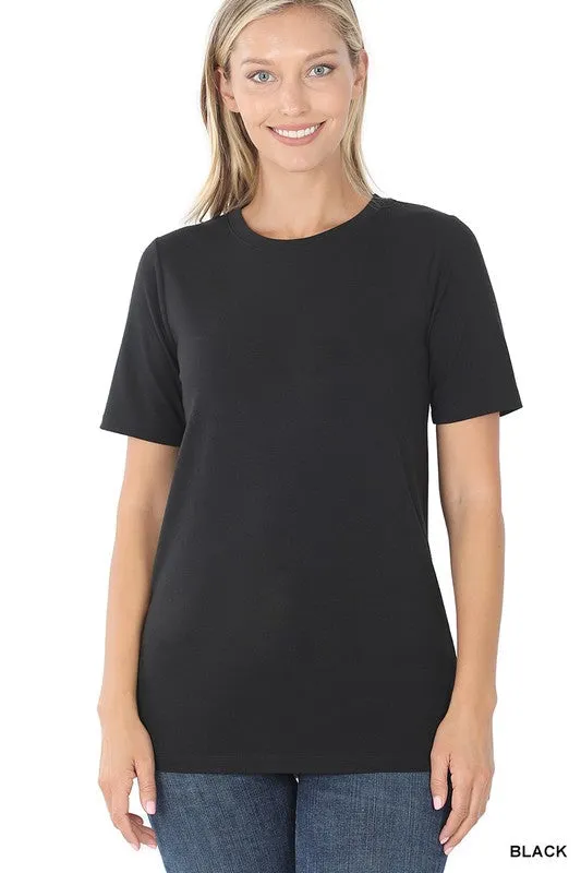 Lina Solid Tee- Black