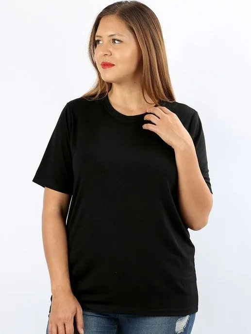 Lina Solid Tee- Black