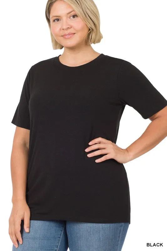Lina Solid Tee- Black