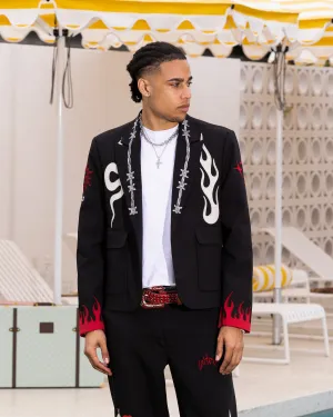 Loiter Western Blazer Jacket Black