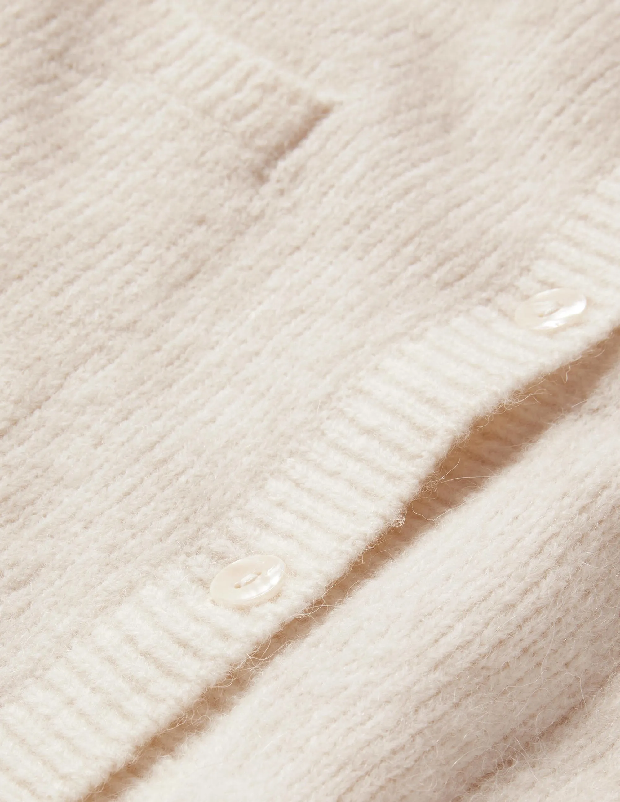 Long Fluffy Cardigan-Ivory