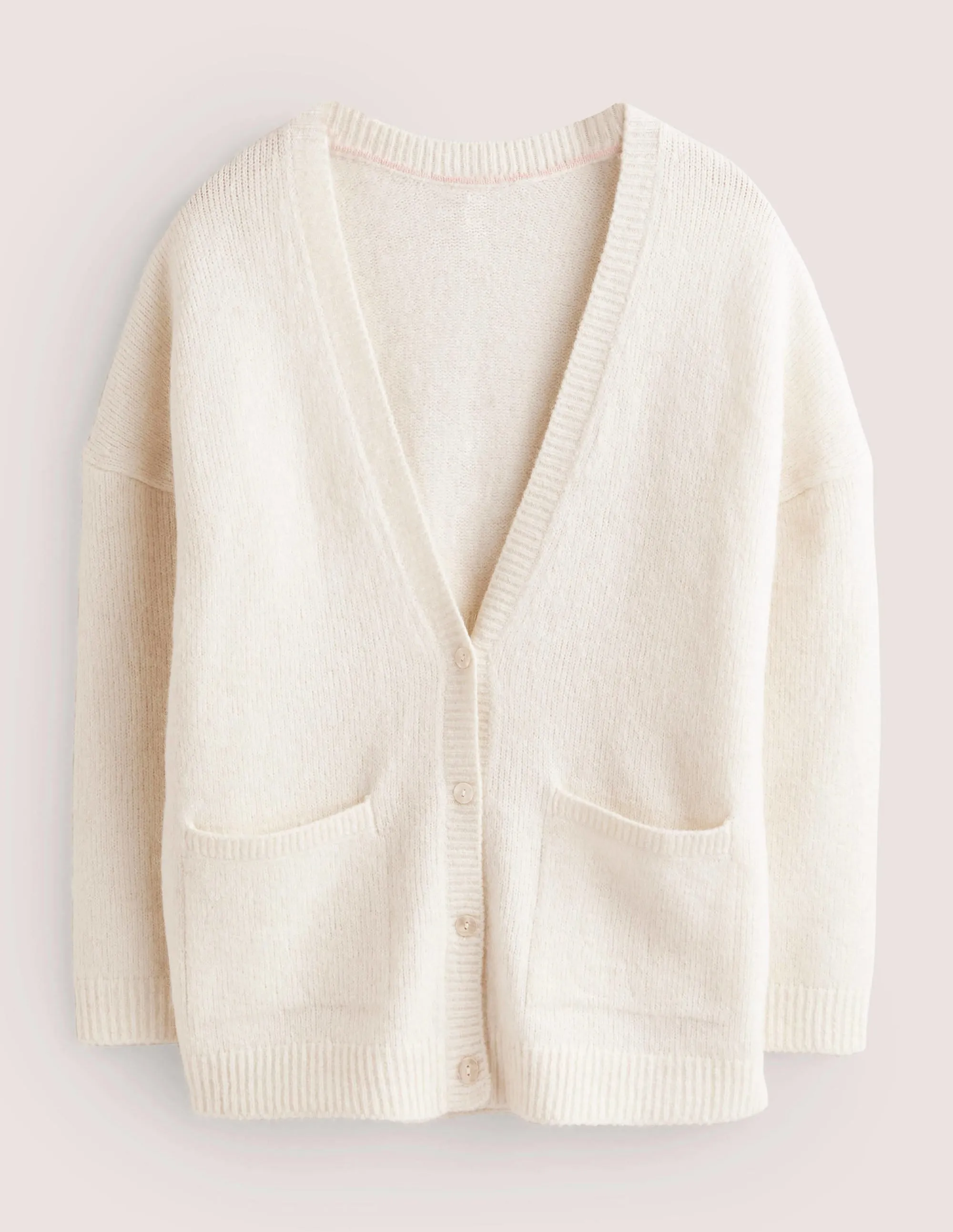 Long Fluffy Cardigan-Ivory