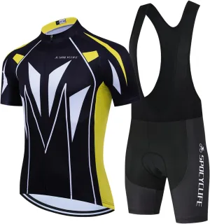 Men's Cycling Clothing Set - Jersey, Bib Shorts with 3D Padded Shirt