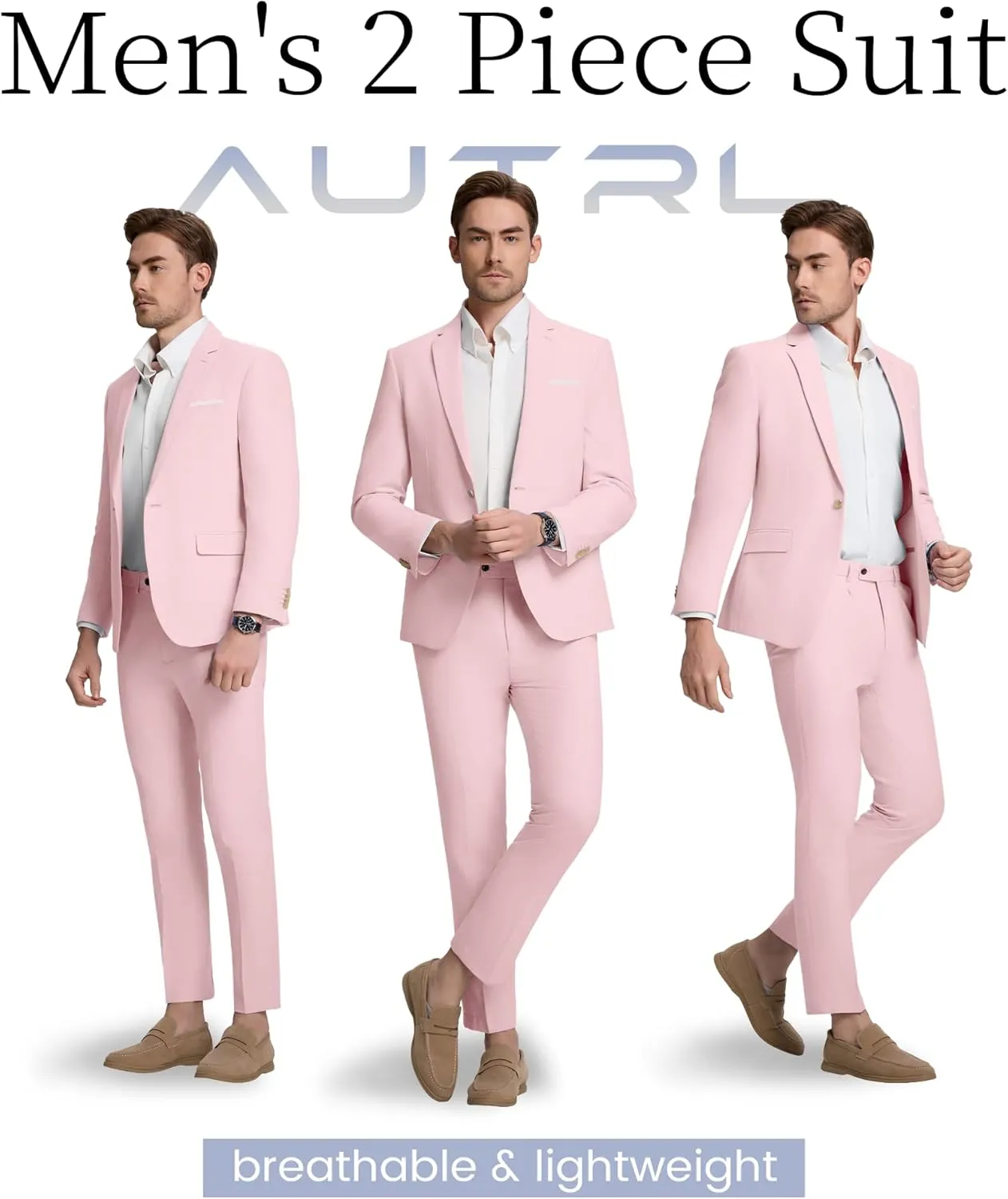 Mens Suit Slim Fit 2 Piece Suits for Men Formal Suit Jacket Pants Business Casual Suits Wedding Prom Tuxedos