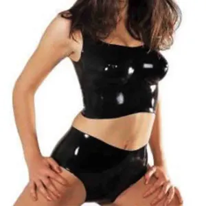 MONNIK Latex Suit Tight women Rubber body Suit Vests and Panties Custom underwear corset for fetish party club wear