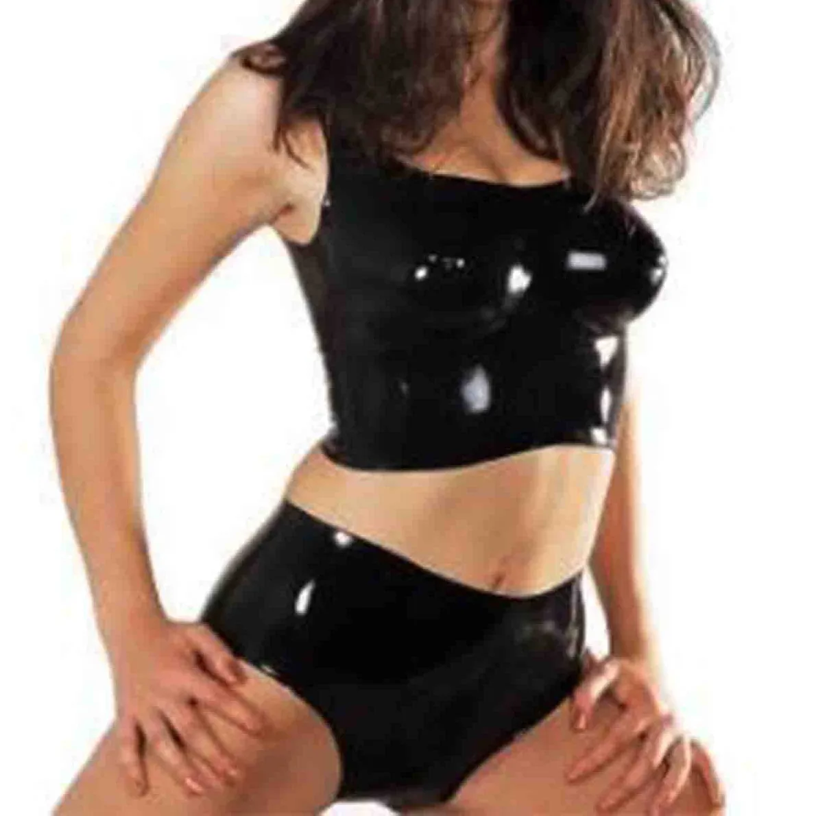 MONNIK Latex Suit Tight women Rubber body Suit Vests and Panties Custom underwear corset for fetish party club wear