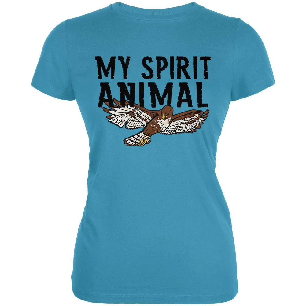 My Spirit Animal Hawk Aqua Juniors Soft T-Shirt