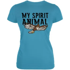 My Spirit Animal Hawk Aqua Juniors Soft T-Shirt