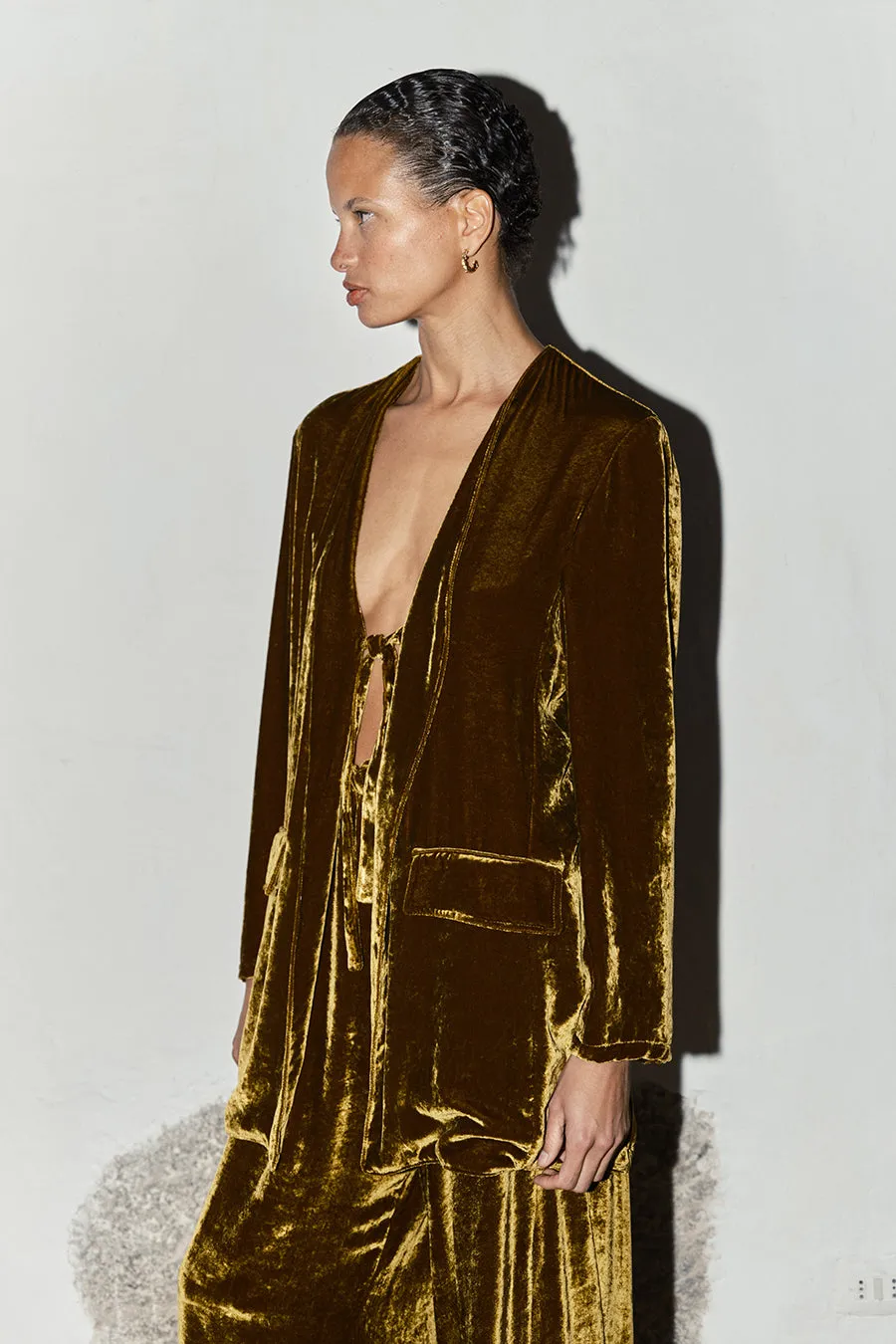 Oro Silk Velvet Senso Blazer