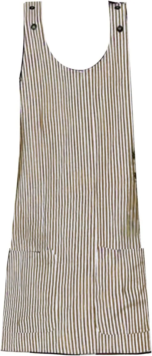 Plus Size Summer Dresses for Women 2024 Casual Striped Sleeveless Sundresses with Pockets Loose A Line Mini Dress