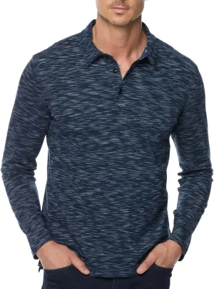 Robert Graham Men's Thales Long Sleeve Knit Polo Shirt