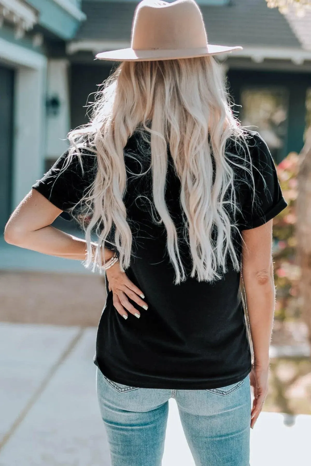 Rock your style with Leopard Guitar Print Tee for Women